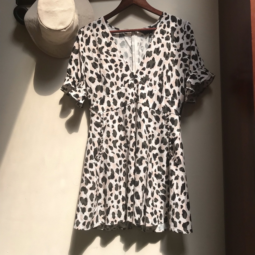 NWOT Kivari Nevada Leopard Dress Salty Blonde